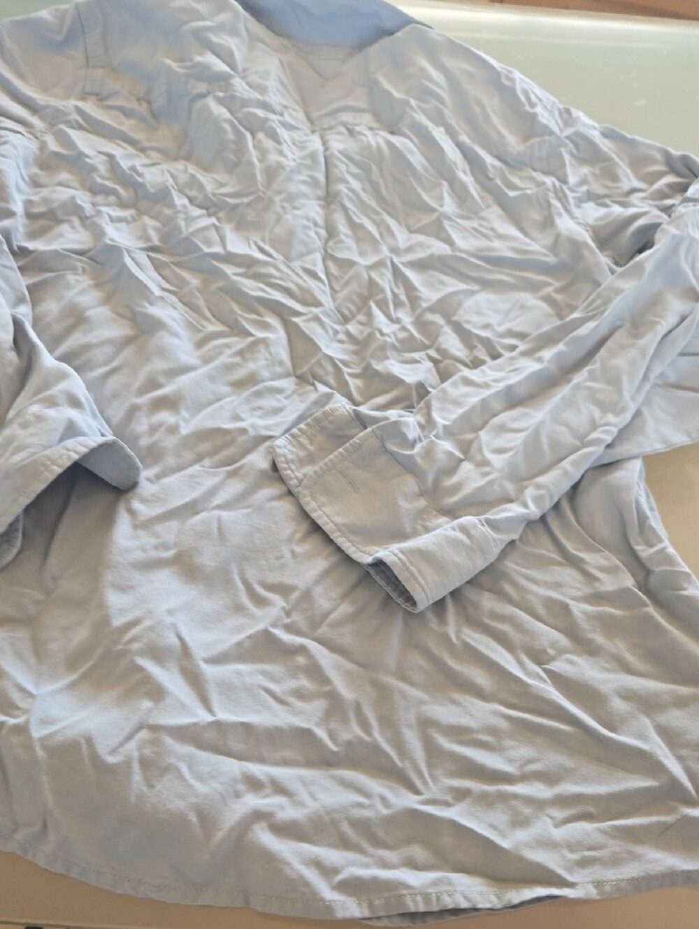 Orvis Light Blue Button-Front Blouse - Picture 8 of 12